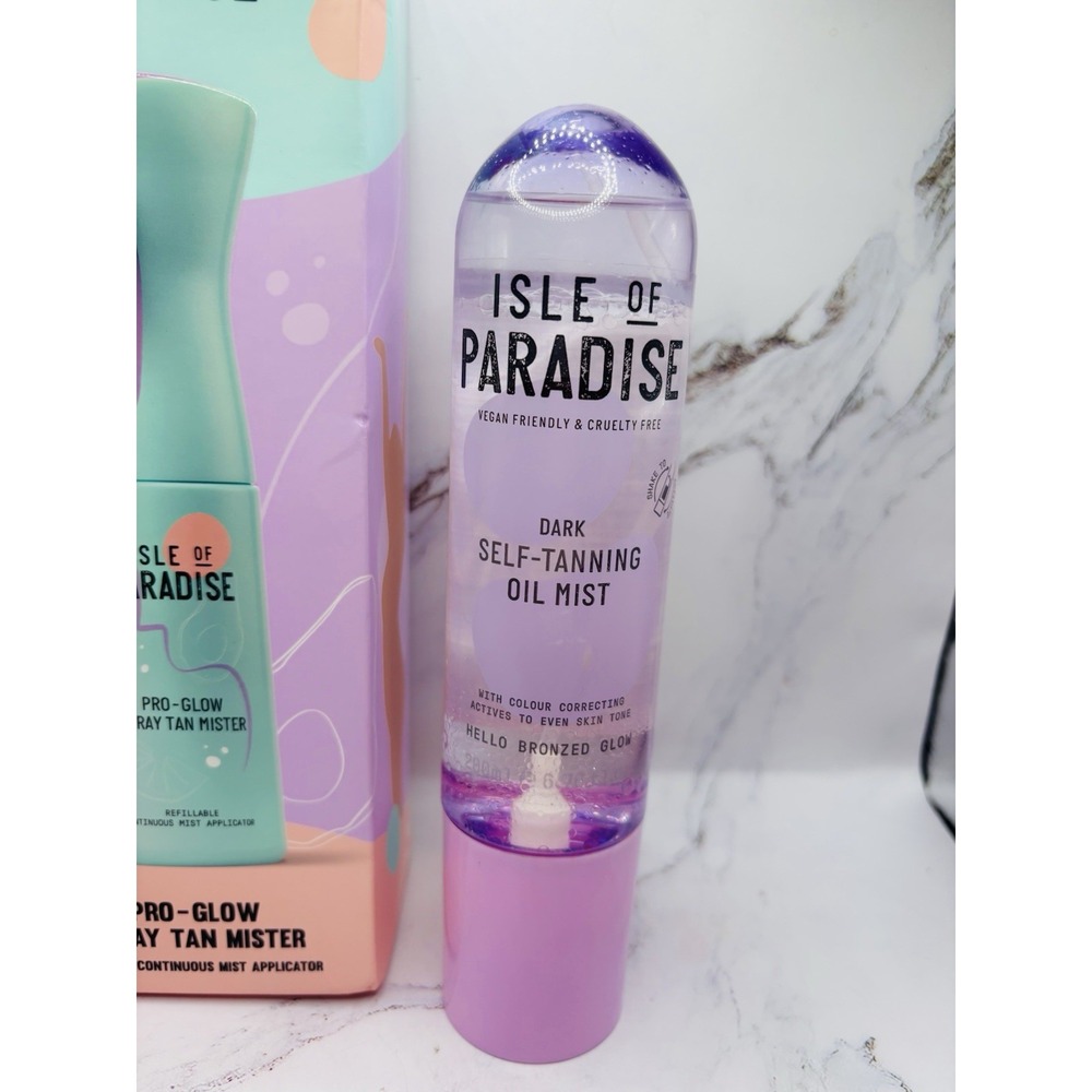 Isle of Paradise Dark Self‎ Tanning Oil Most & Spray Tan Mister Set New - Picture 3 of 6